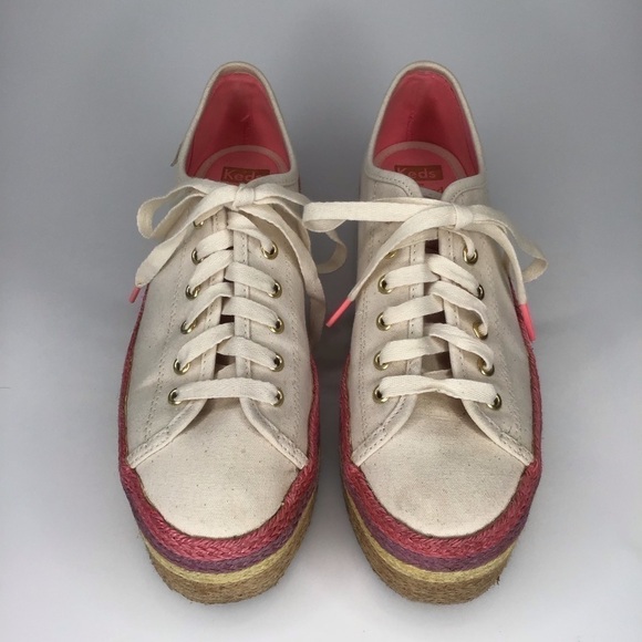 Keds x Kate Spade Triple Up Multicolored Espadrille Sneaker. - Picture 2 of 11